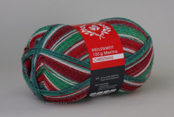 Рождественская носочная пряжа с люрексом Meilenweit Merino Christmas, цв.6796