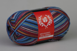 Рождественская носочная пряжа Meilenweit Merino Christmas, цв.6776