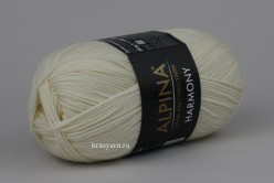Пряжа ручного крашения Harmony, Альпина, цв.01 Белый