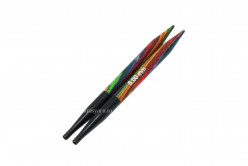 Спицы деревянные разъемные укороченные Lana Grossa Design-Holz Multicolor, 8,5см №6